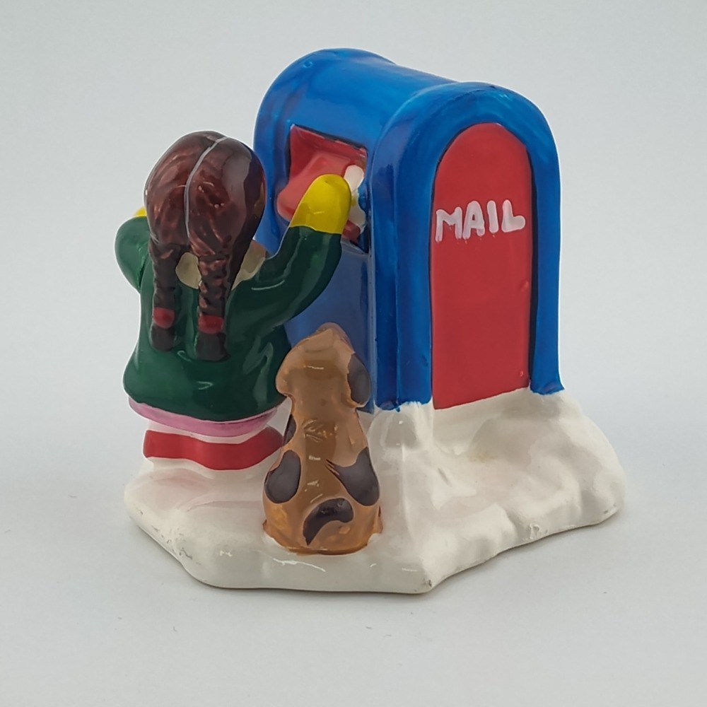 Department 56 Christmas Snow Village Girl with Puppy, Mailing Letter